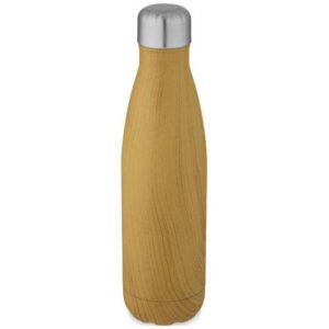 Cove 500 ml vacuum insulated stainless steel bottle with wood print