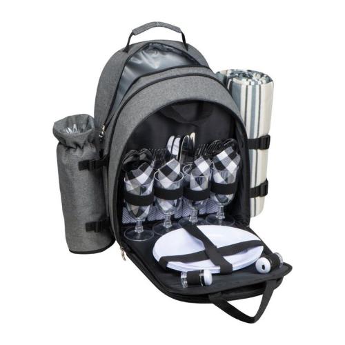 Rucsac picnic pentru 4 persoane, cu o pătură inclu - imagine 2